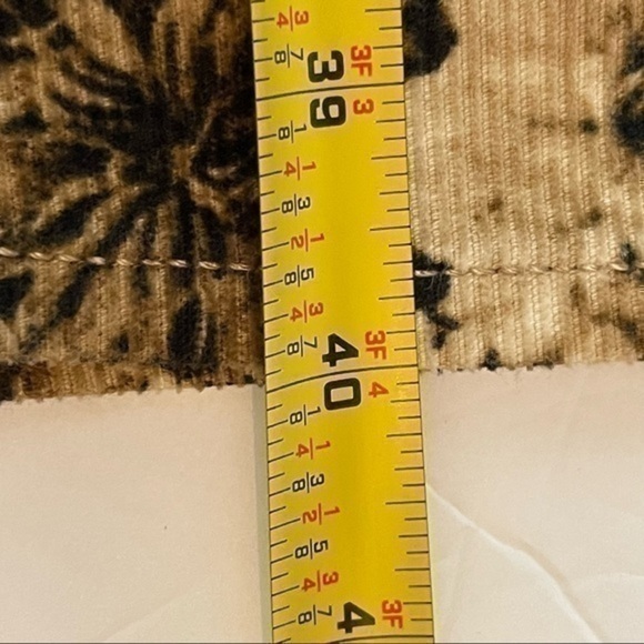 Madewell Lightweight Corduroy Brown & Cream Floral Jean Pants NWOT - Picture 12 of 12